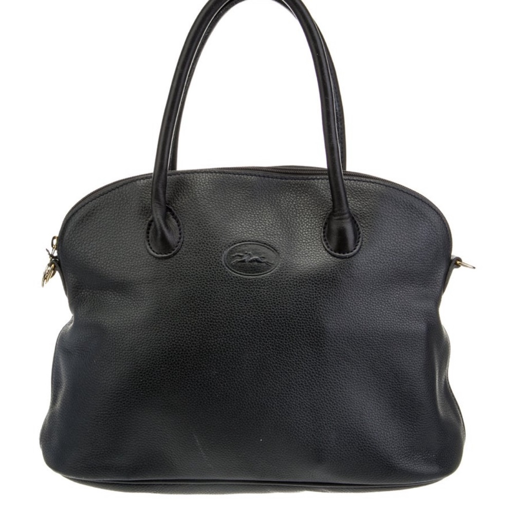 Longchamp Dark Navy Leather Shoulder Bag